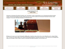 Tablet Screenshot of cincinnatichocolatefountains.com